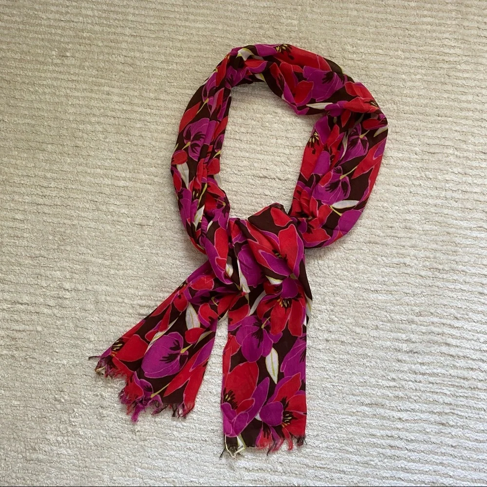 Kate Spade Rio Tropical Floral Scarf
